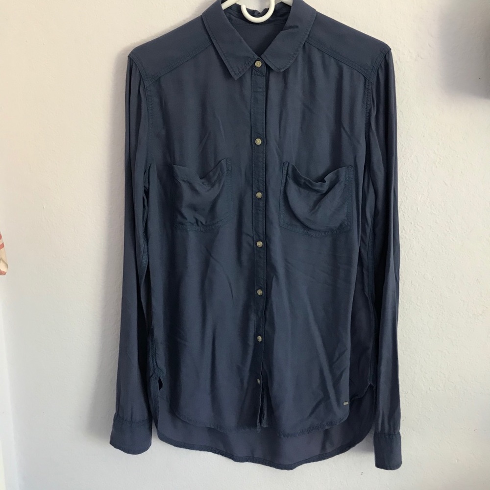 Abercrombie & Fitch M blue button up shirt